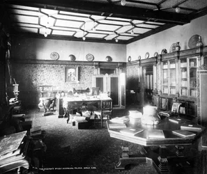 Das Arbeitszimmer des Vizekönigs, Vizekönigspalast, Simla, ca. 1890